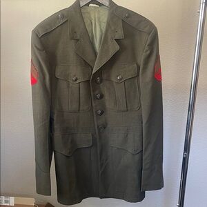 Vintage US Marine Corp Men's Olive Green Military Jacket Size 39R
